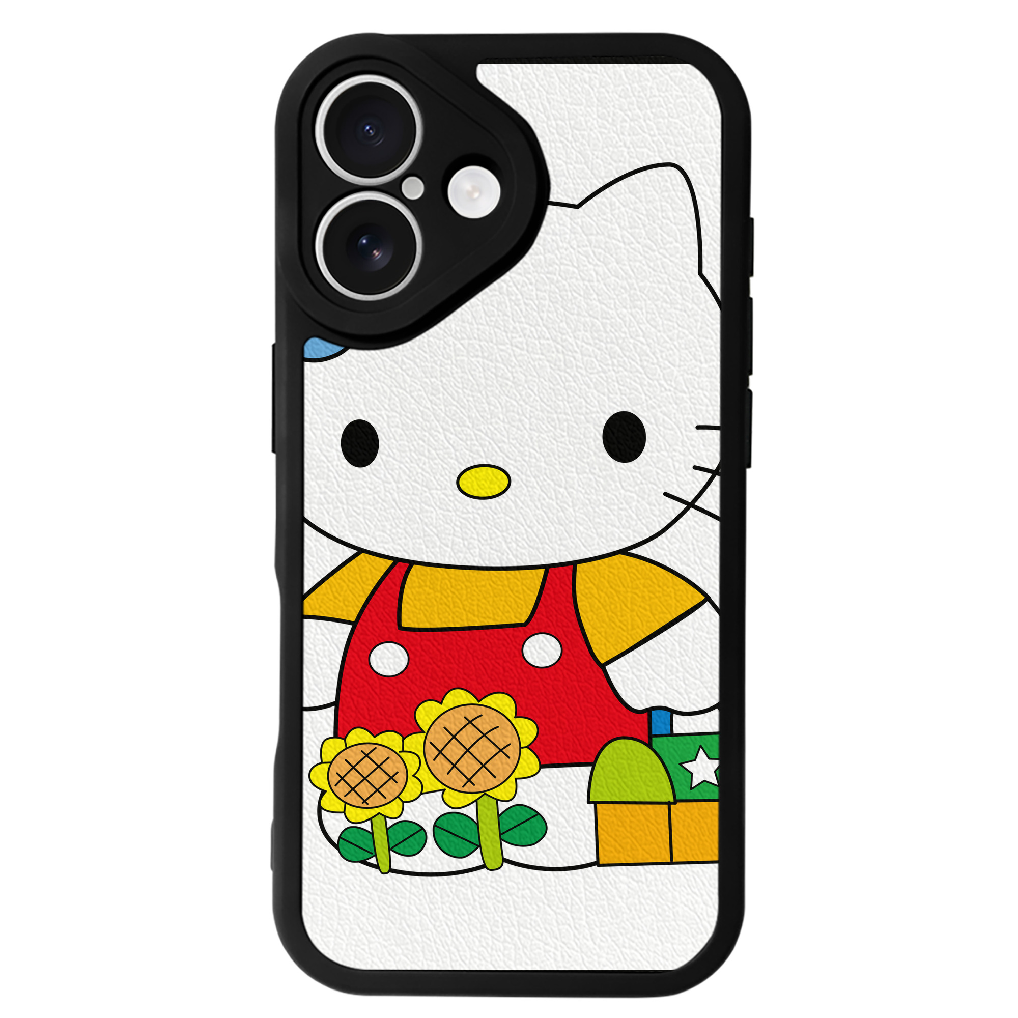 （画像用） Hello Kitty ハローキティ 【iPhone 16シリーズ対応】シリコンスマホケース（レザー調） 材質：シリコン